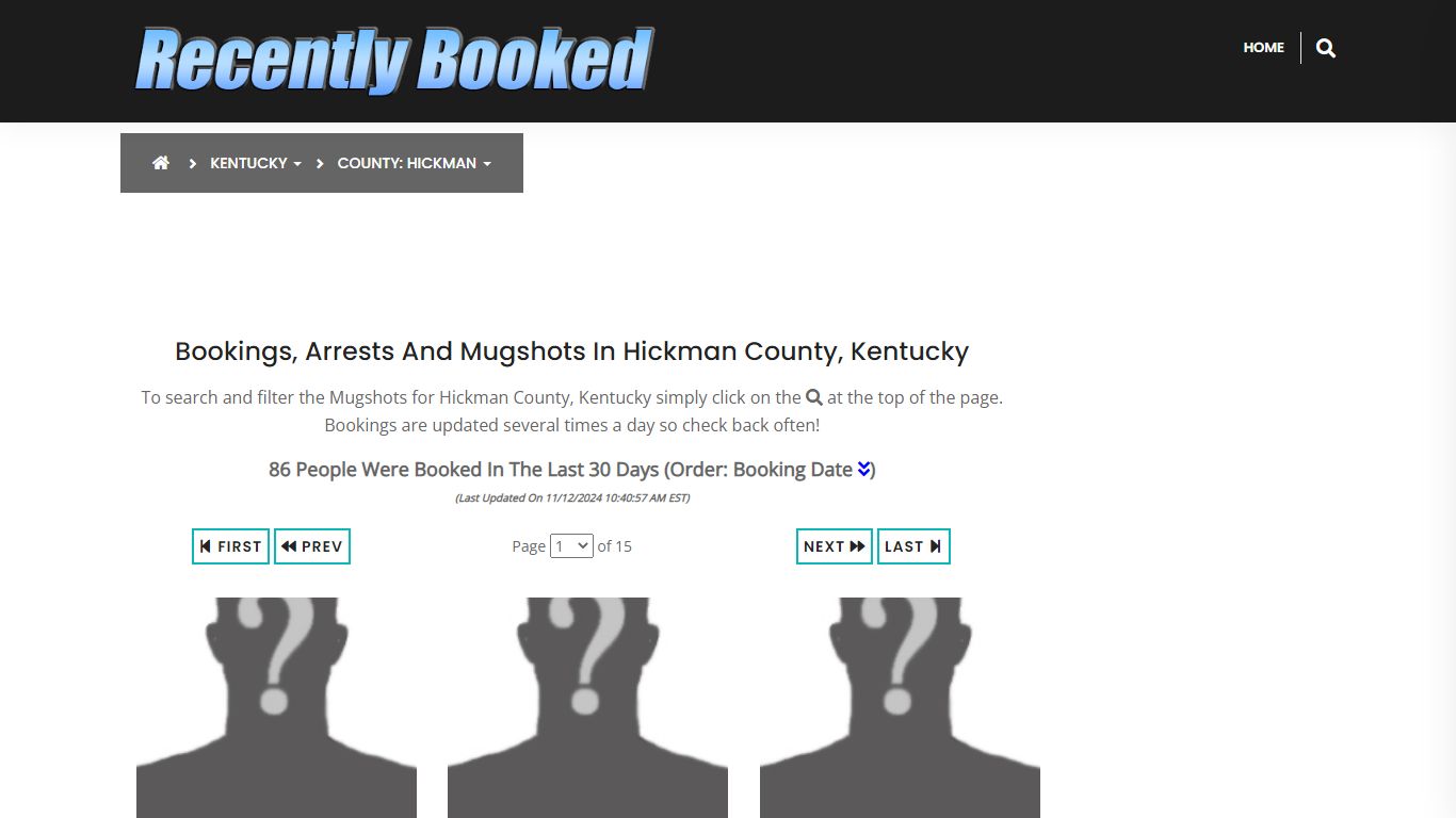 Bookings, Arrests and Mugshots in Hickman County, Kentucky