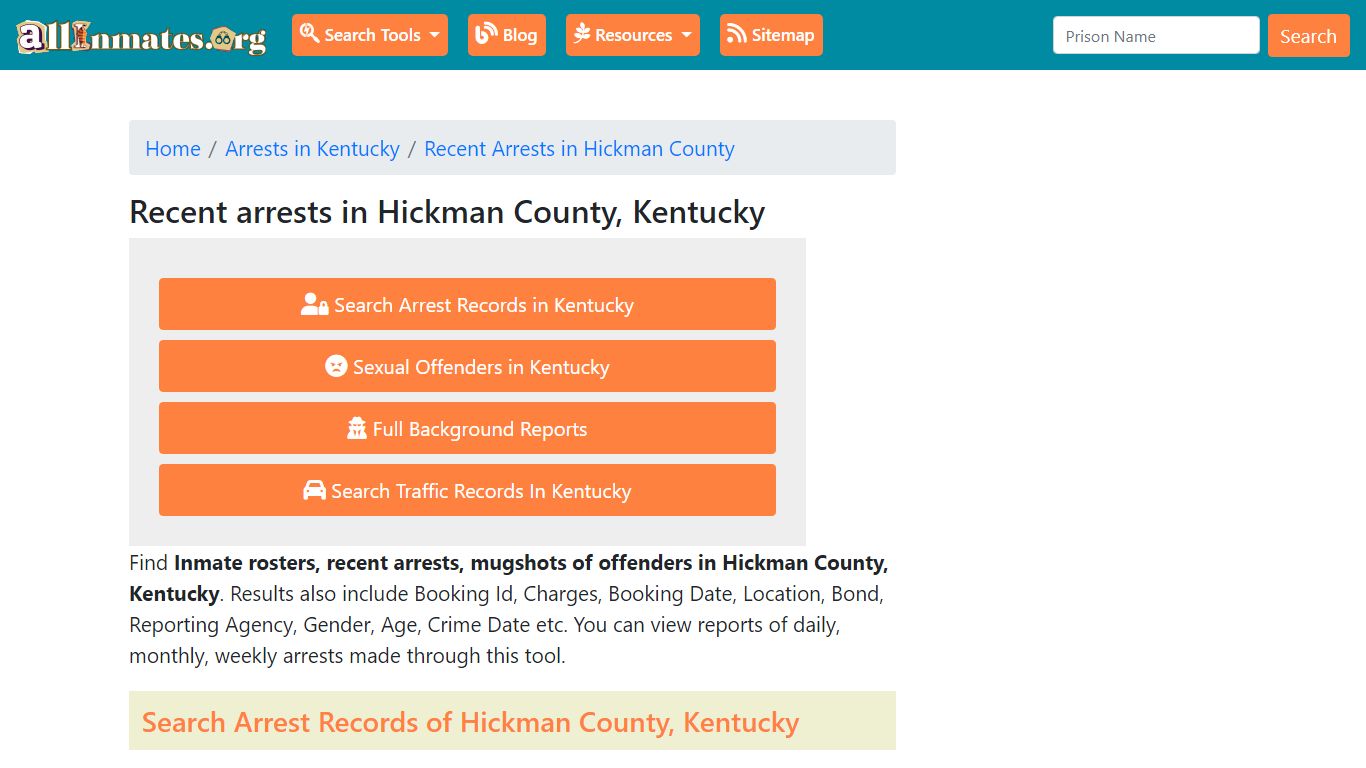 Recent arrests in Hickman County, Kentucky | Mugshots, Rosters, Inmates ...